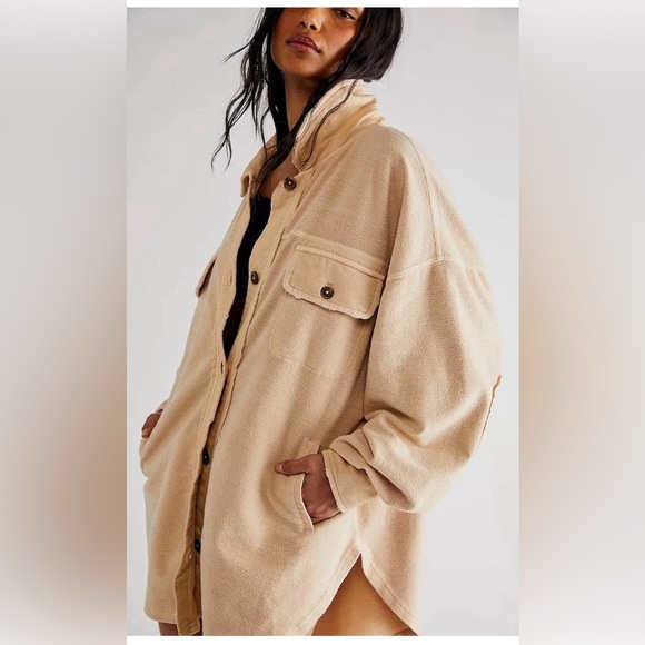 Free People Jackets & Blazers - Free People Ruby Jacket Shaket in Mustard Seed or Sweetheart Sunrise,M